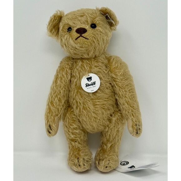 Steiff New James Mohair Teddy Bear 000362 10″ Beige Classic 5-Joint German Made - Picture 1 of 6